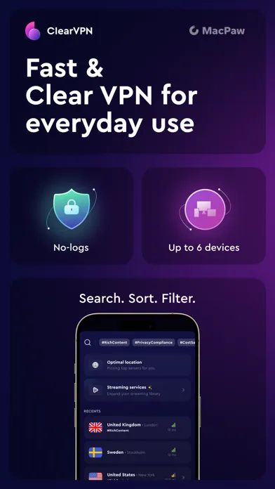 ClearVPN - Secure and Fast VPN Ekran Görüntüleri