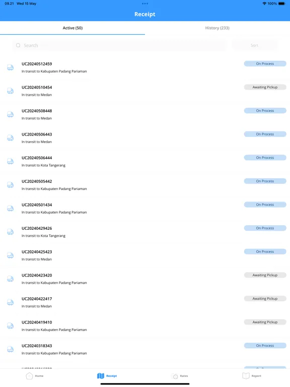 USFC - Tracking iPad  Screenshots