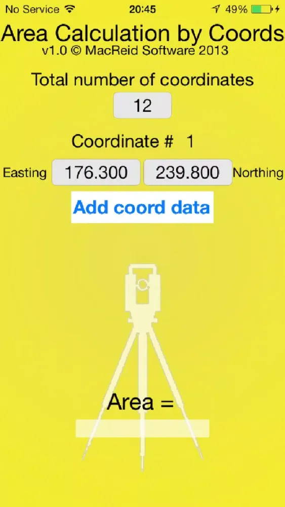 Areas by Coordinates應用截圖