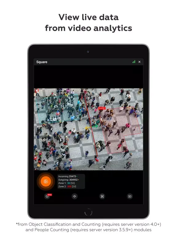 Macroscop video surveillance iPad  Ekran Görüntüleri