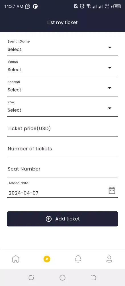 myTickets Screenshots