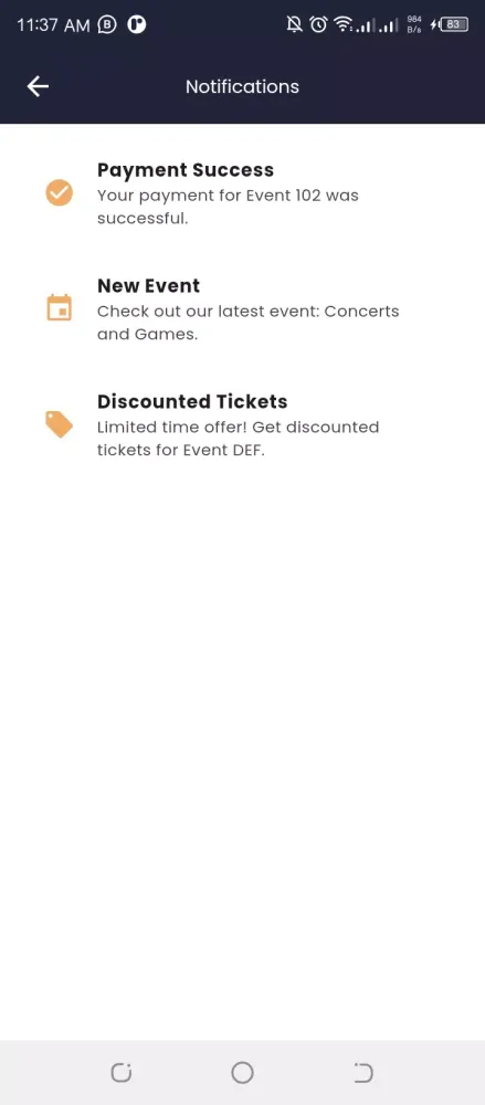 myTickets Screenshots