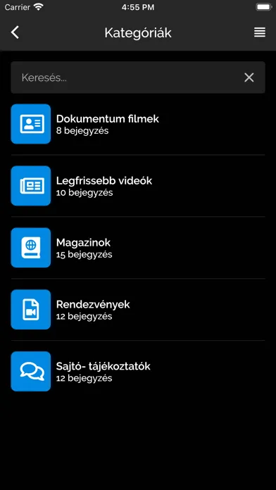 Capturas de tela do Kistérségi TV