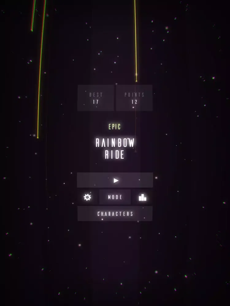 Tangkapan skrin Rainbow Ride iPad 