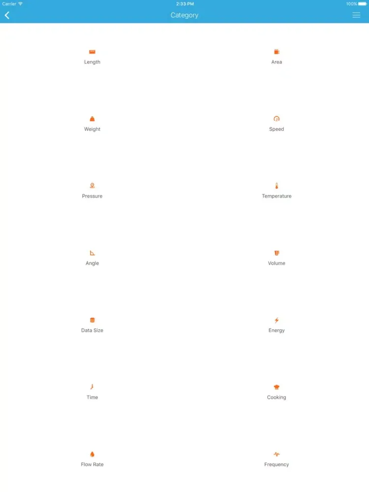 The Unit Converter iPad  Screenshots