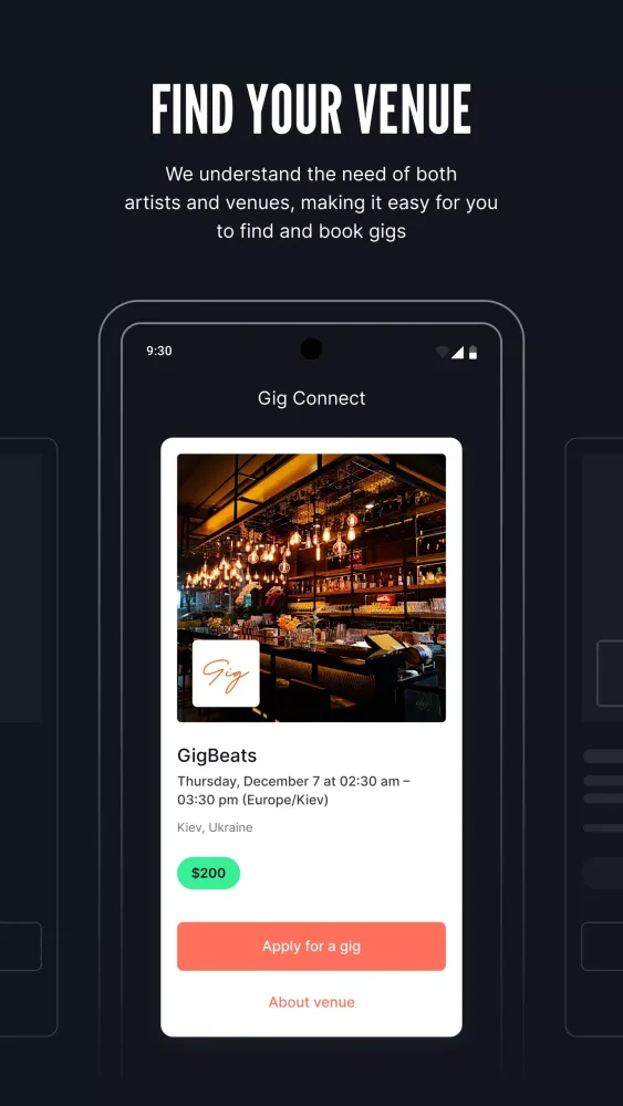 Gig Connect Screenshots