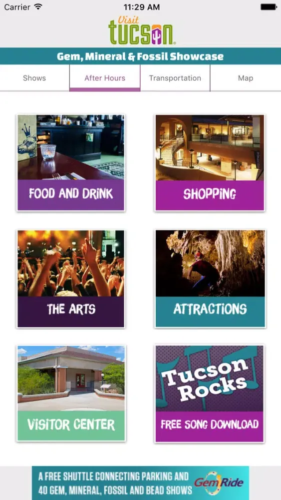 ภาพหน้าจอของ Official Tucson Gem Show Guide