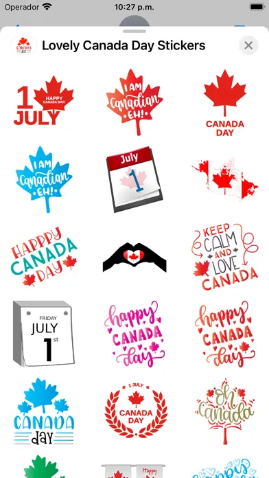 Lovely Canada Day Stickers应用截图