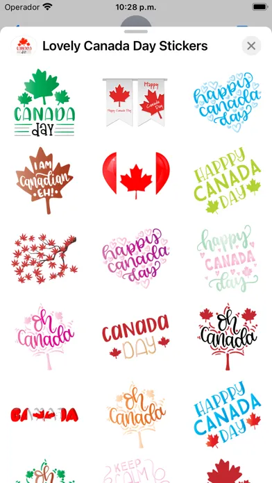 Lovely Canada Day Stickers应用截图