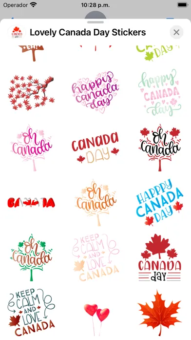 Lovely Canada Day Stickers应用截图