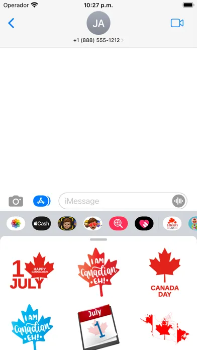 Lovely Canada Day Stickers应用截图