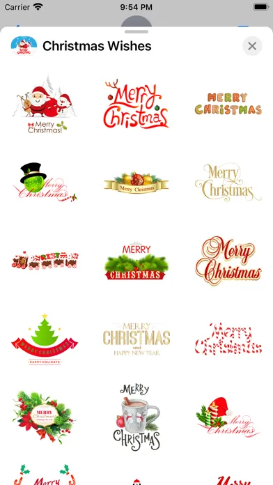 Zrzuty ekranu Cool Christmas Wishes Stickers