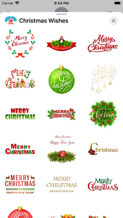 Zrzuty ekranu Cool Christmas Wishes Stickers