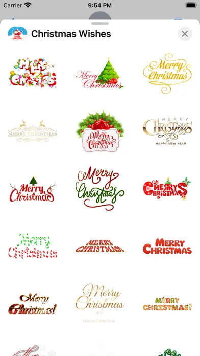 Zrzuty ekranu Cool Christmas Wishes Stickers