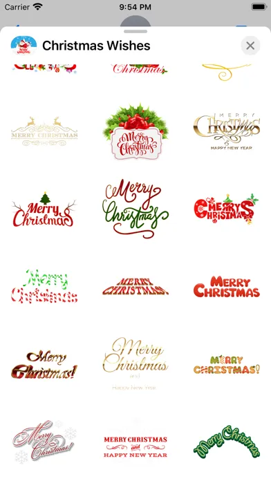 Zrzuty ekranu Cool Christmas Wishes Stickers