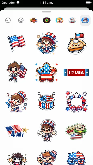 Screenshot di Cute 4th of July Stickers