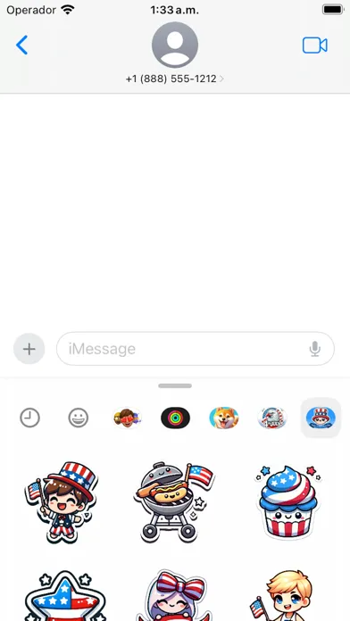 Screenshot di Cute 4th of July Stickers