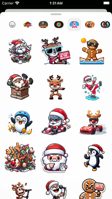 Capturas de pantalla de Fun 3D Christmas LOL Stickers!