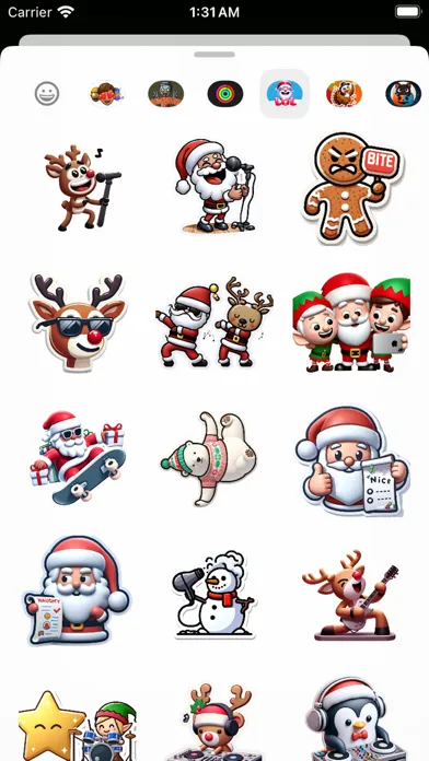 Capturas de pantalla de Fun 3D Christmas LOL Stickers!
