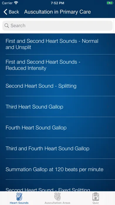 Ảnh chụp màn hình của Heart Sounds Auscultation
