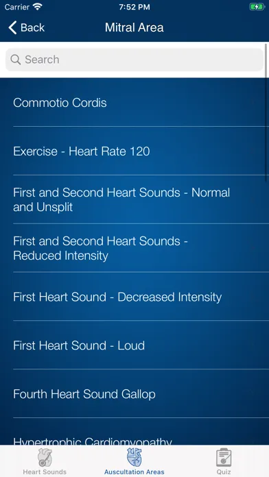 Ảnh chụp màn hình của Heart Sounds Auscultation