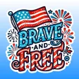 July 4th Stickers Phrases