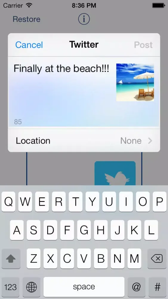 QuickPost for Facebook & Twitter应用截图