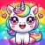 Happy Rainbow Unicorn Stickers