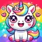 Happy Rainbow Unicorn Stickers