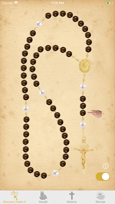 Capturas de tela do Interactive Rosary in Latin