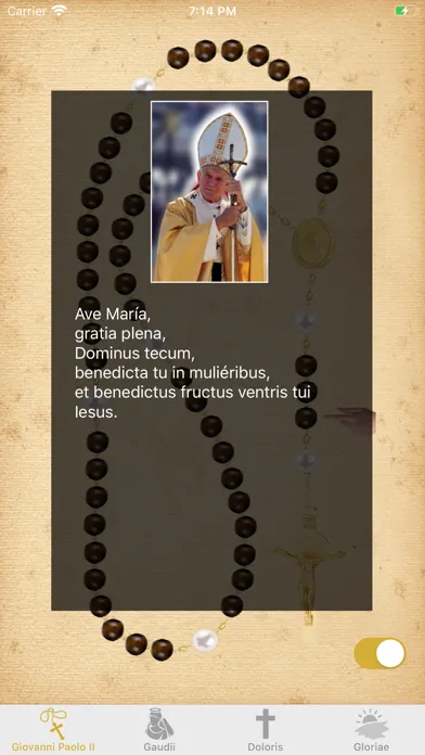 Capturas de tela do Interactive Rosary in Latin