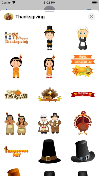ภาพหน้าจอของ Fun Thanksgiving Stickers