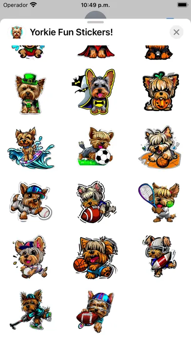 Tangkapan layar Yorkie Fun Stickers!