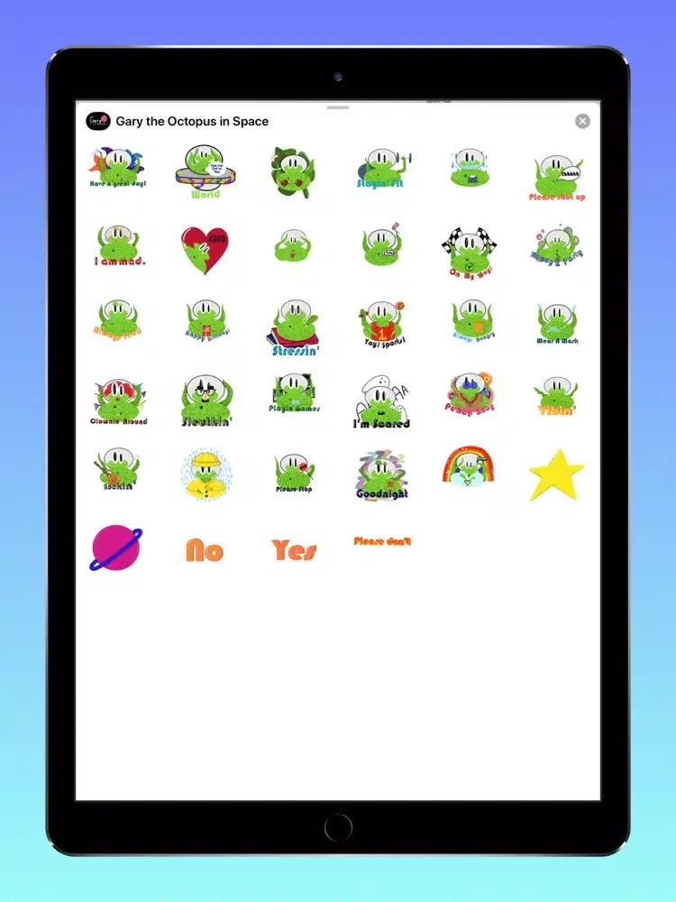 Gary the Octopus in Space iPad  Screenshots