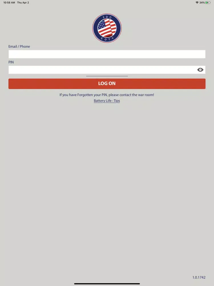 Tangkapan layar EDO GOTV iPad 