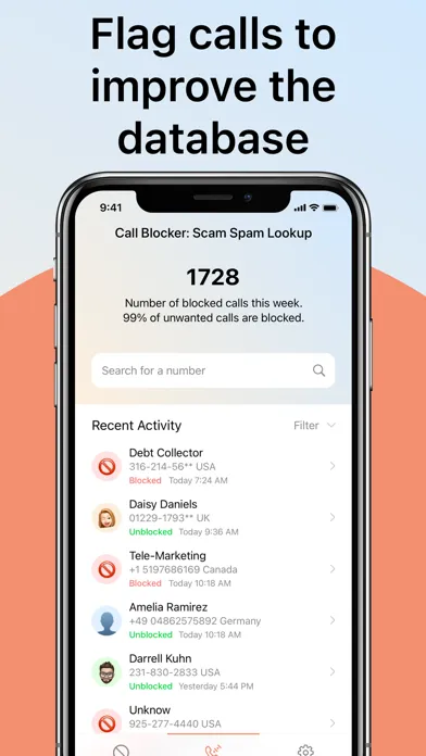 Call Blocker: Scam Spam Lookup 스크린샷