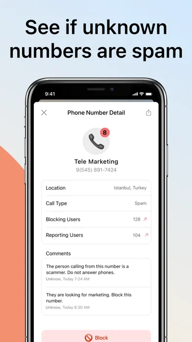 Call Blocker: Scam Spam Lookup 스크린샷