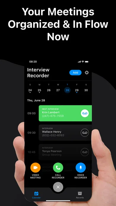 Teams Meeting Voice Recorder Screenshots