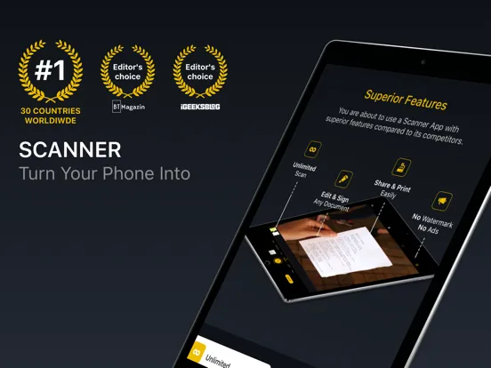 mScanner - Pro PDF Scan App iPad 應用截圖