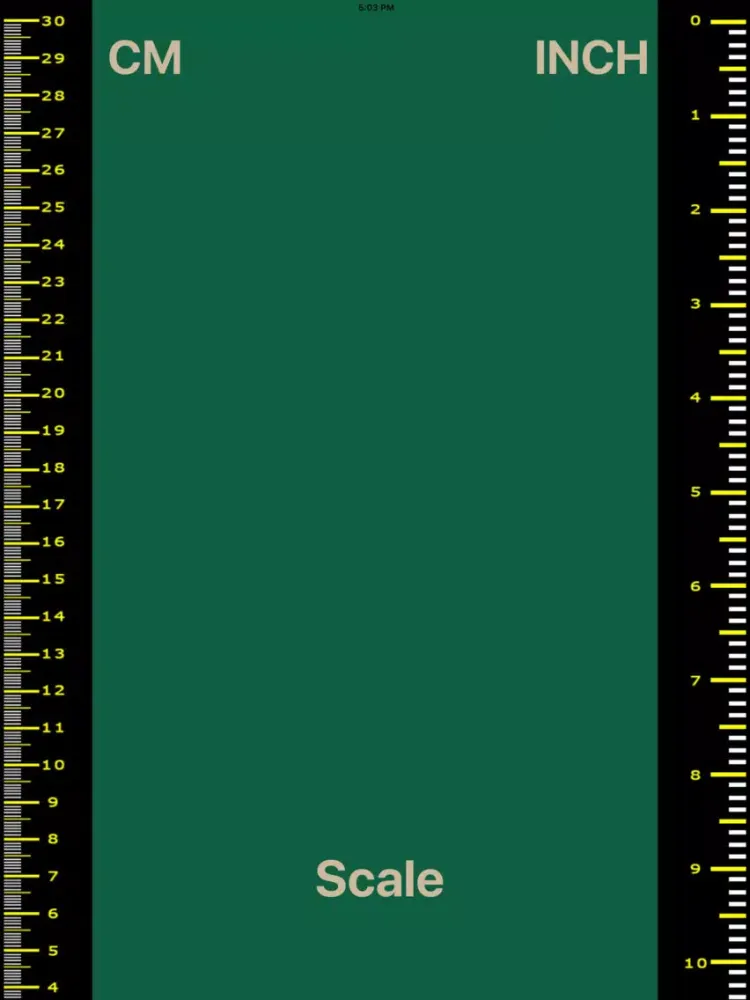 Ảnh chụp màn hình của Measuring Scale for measuring iPad 