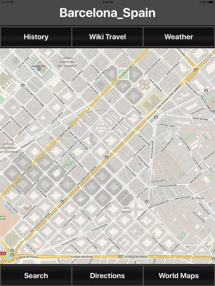 Barcelona Spain Travel Map iPad  스크린샷