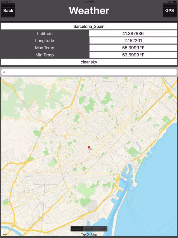 Barcelona Spain Travel Map iPad  스크린샷