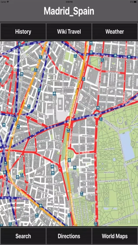 Madrid Spain TravelMap Offline Screenshots