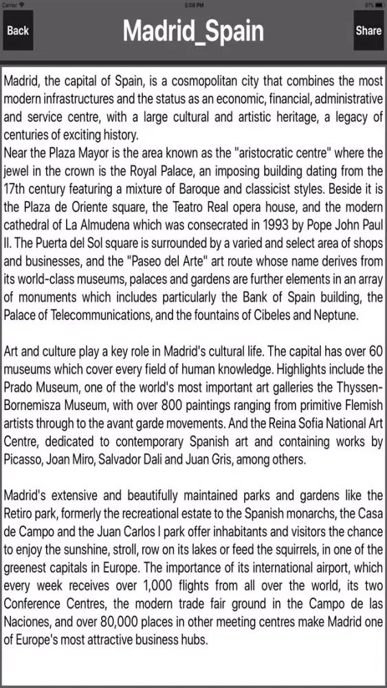 Madrid Spain TravelMap Offline Screenshots