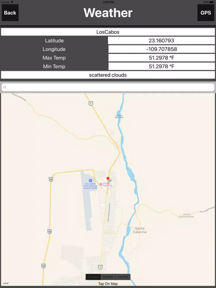 Los Cabos Offline Travel Map iPad  Screenshots