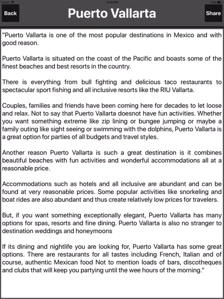 Tangkapan skrin Puerto Vallarta Travel Map iPad 