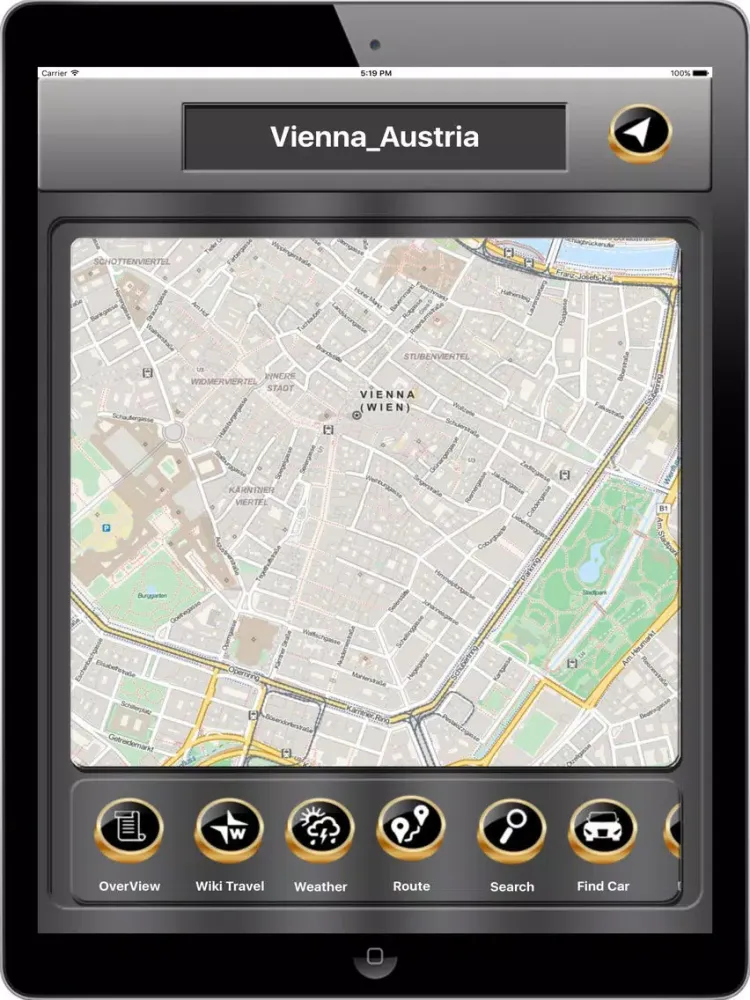 Vienna_Austria Offline maps & Navigation iPad  스크린샷