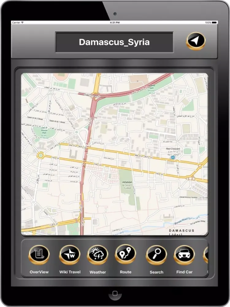 Damascus_Syria Offline maps & Navigation iPad  Ekran Görüntüleri