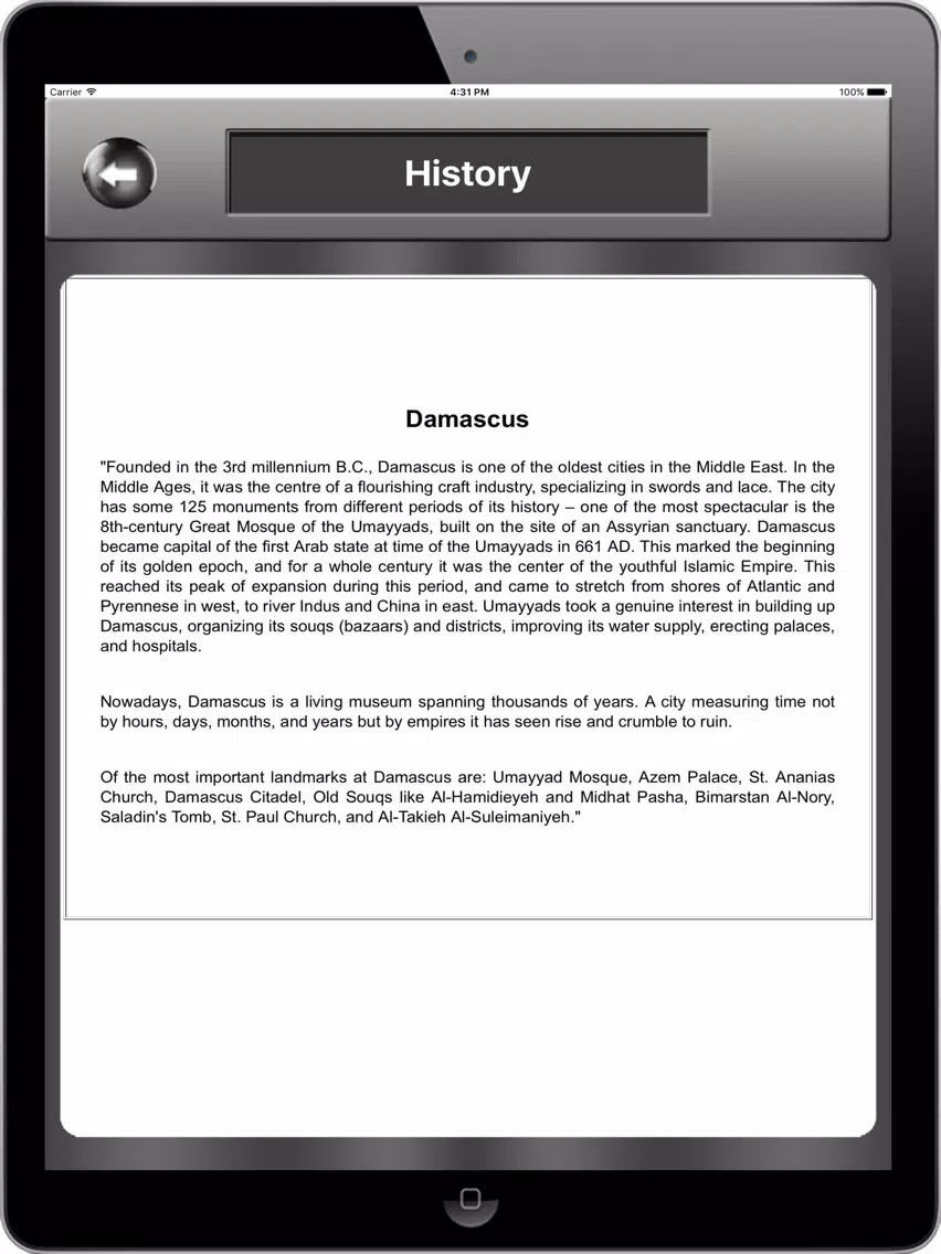 Ảnh chụp màn hình của Damascus_Syria Offline maps & Navigation iPad 