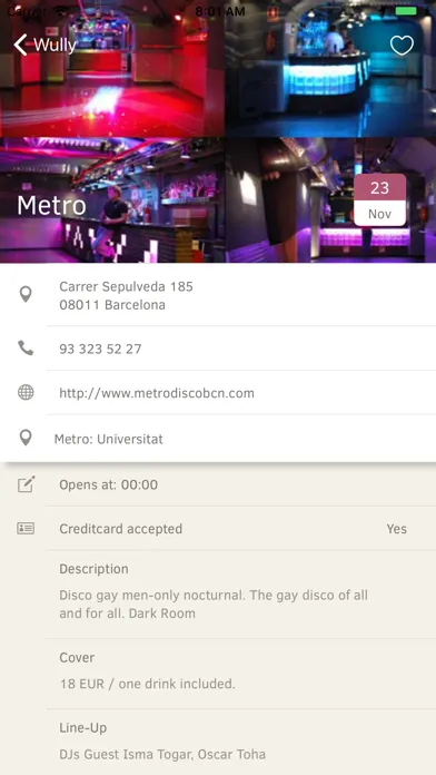 Capturas de tela do Wully - Barcelona Gay Guide